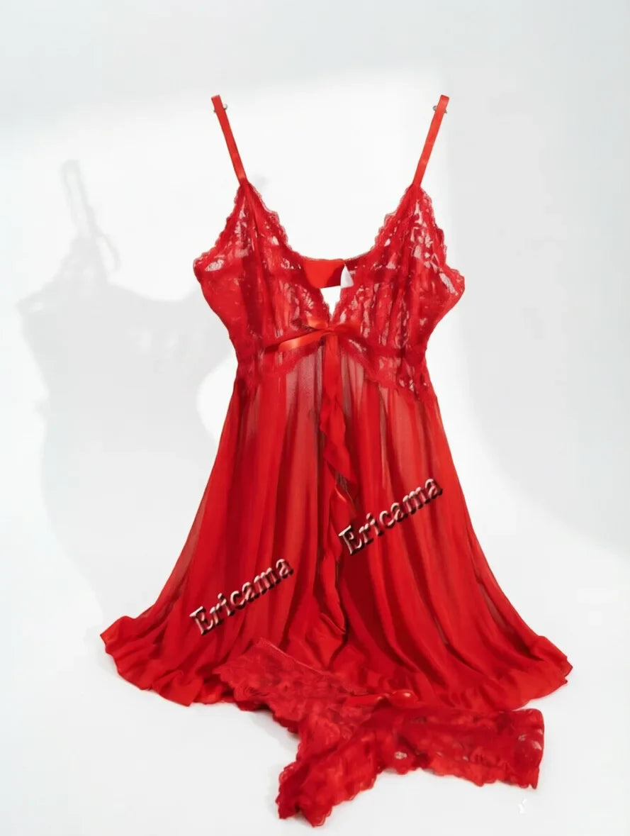 Underwear Lingerie Set Erotic Bra Nightdress Lace Solid Slim Soft Dresses Erotic & Dresses