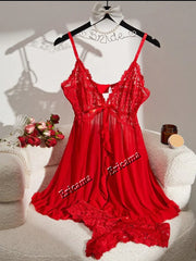 Underwear Lingerie Set Erotic Bra Nightdress Lace Solid Slim Soft Dresses Erotic & Dresses