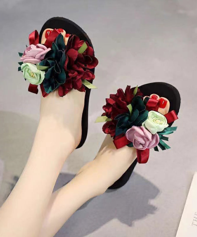 Vacation Flower Beach Slide Sandals
