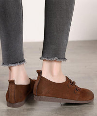 Grey Flat Feet Shoes Splicing Flat Shoes For Women