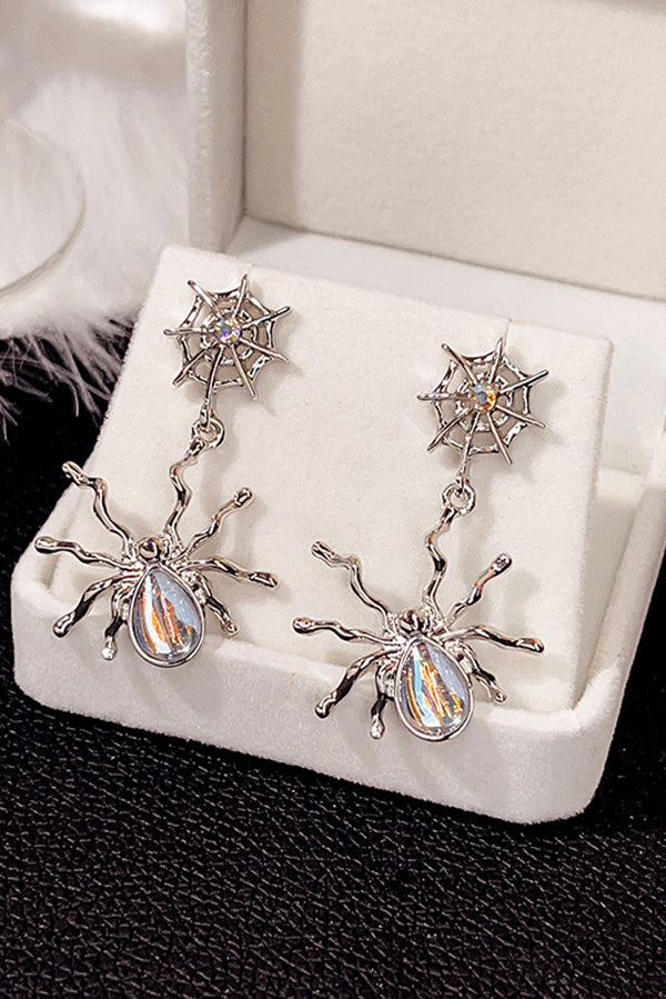 Moonstone Dark Spider Earrings