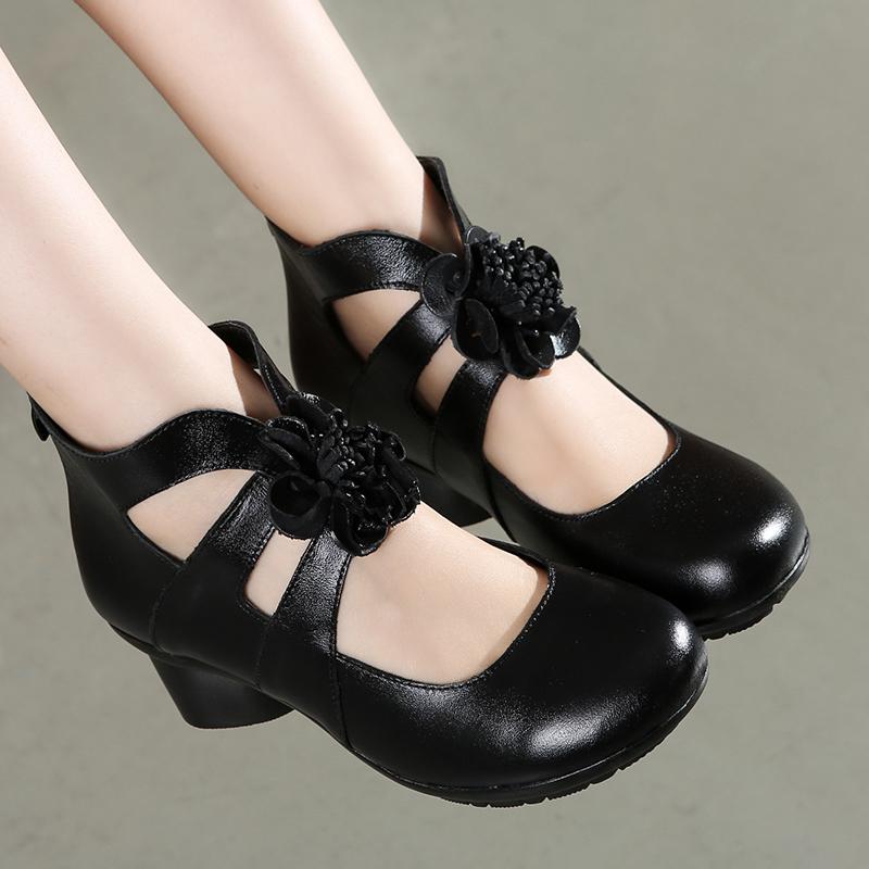 Women's Vintage Ethnic leather women's shoes