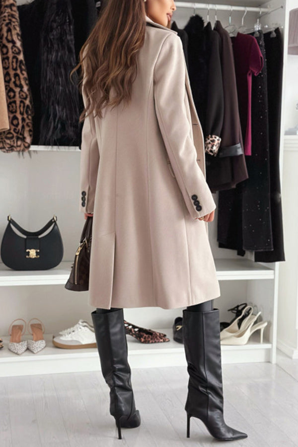 Casual Lapel Long Sleeve Single Breasted Loose Coat