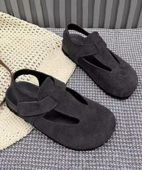 Yellow Flats Suede Comfy Hollow Out Flat Shoes