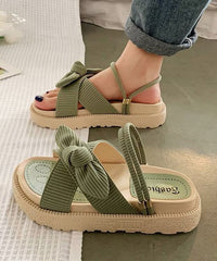 Green Platform Stylish Splicing Slide Sandals Peep Toe
