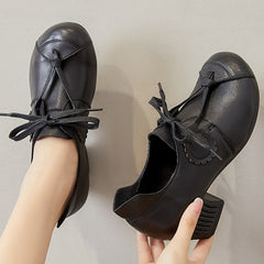 Autumn Soft Retro Leather Casual Shoes
