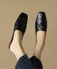 Comfy Brown Splicing Slide Sandals Square Toe