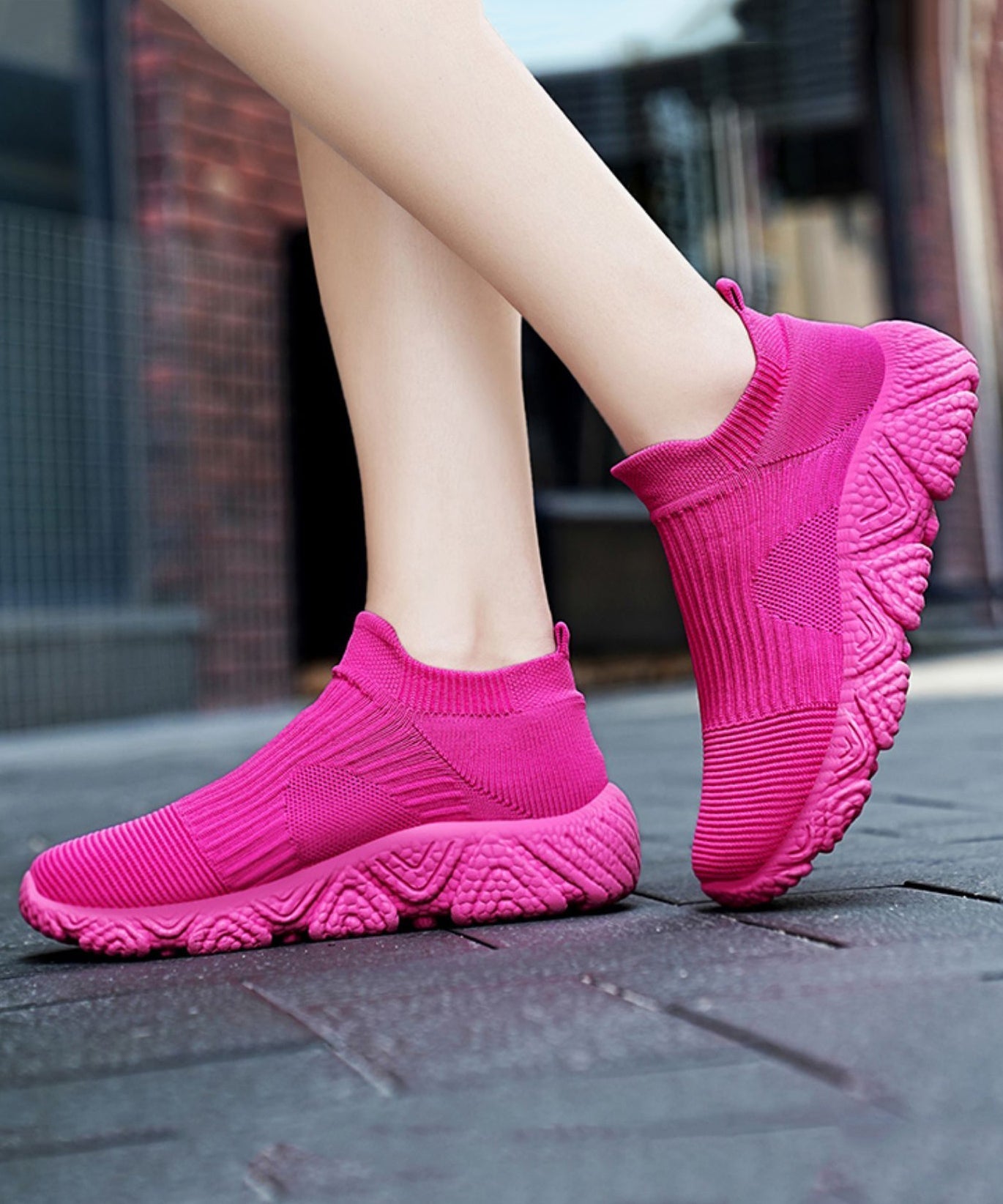 Comfortable Breathable Mesh Rose Flats Shoes