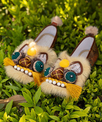 Handmade Flats Comfortable Tiger Head Shoes
