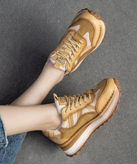 Red Versatile Splicing Platform Flat Feet Shoes Cross Strap