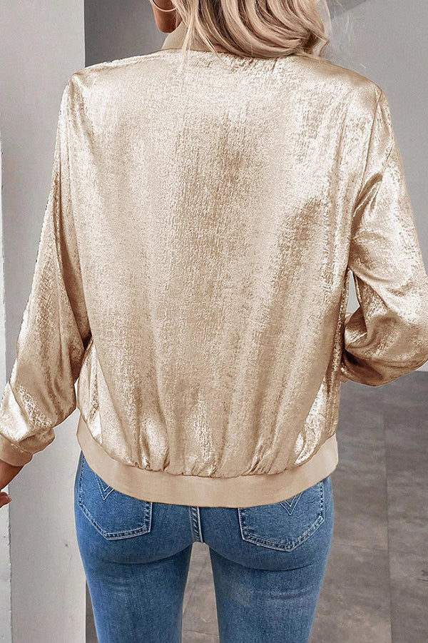 Loose-fitting Long-sleeved Zipper Casual Jacket