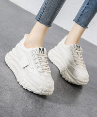 Comfortable Splicing Platform Green Faux Leather Sport Shoes