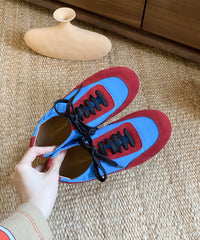 New Yellow Sport Flats Suede DIY Lace Up