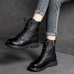 Autumn Winter Retro Casual Leather Boots