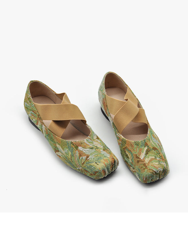 Grass Green Cross Strap Mary Jane Shoes