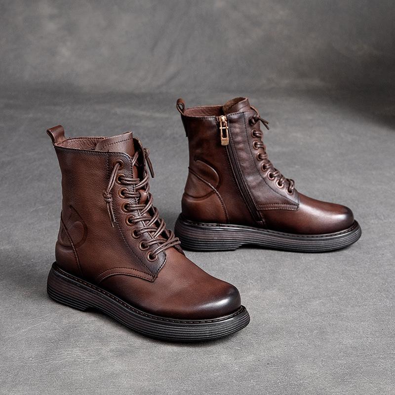 Autumn Winter Retro Casual Leather Boots