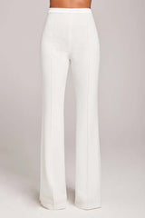 Power High Rise Side Zipper Flare Slim Fit Pants