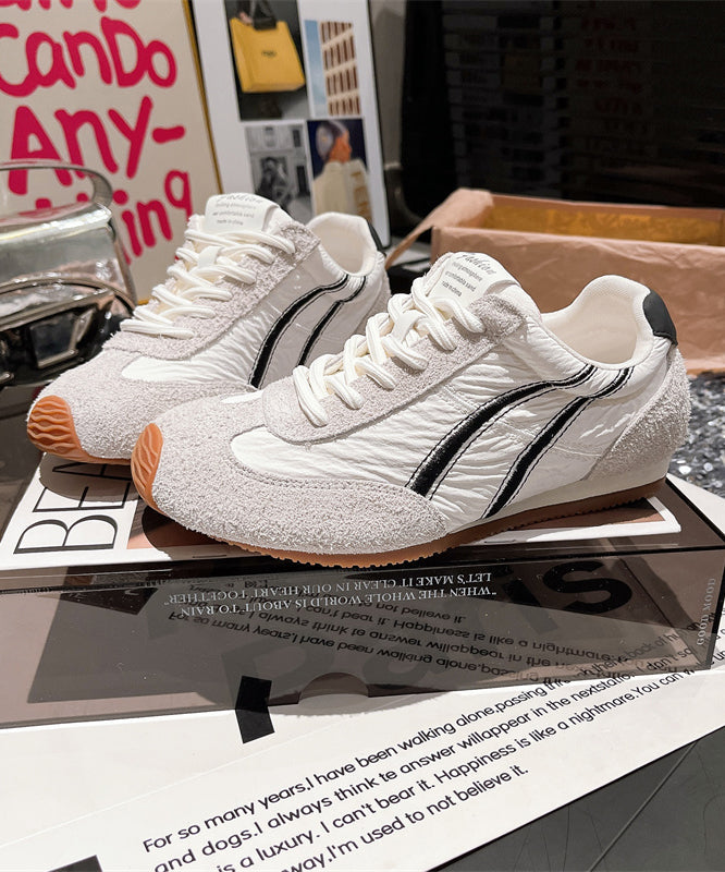 Casual Comfy Lace Up Splicing Sport Shoes For Blue Suede