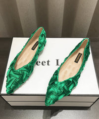 Soft Comfy Apricot Flat Shoes Pointed Toe