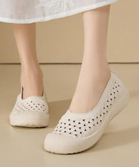 Yellow Hollow Out Faux Leather Comfortable Splicing Hiking Sandals