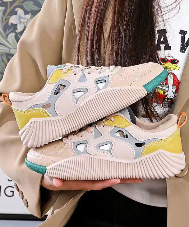 Comfy Green Hollow Out Cross Strap Flat Feet Shoes