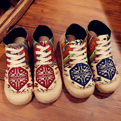 Red Jacquard Cotton Linen Fabric For Splicing Flat Feet Shoes