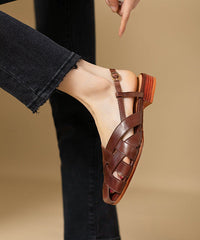 Comfy Yellow Splicing Hollow Out Sandals