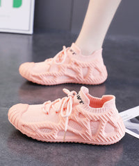 Casual Beige Breathable Mesh Flats Shoes