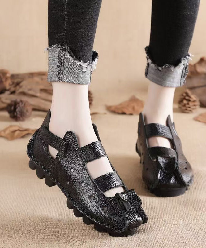 Comfortable Yellow Flat Sandals Splicing Hollow Out