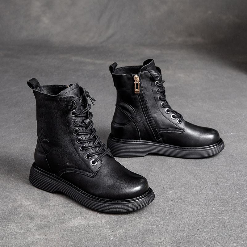 Autumn Winter Retro Casual Leather Boots