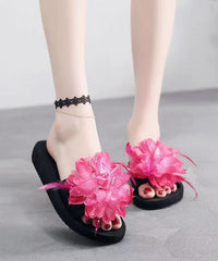 Fashionable Flower Beach Slide Sandals Peep Toe