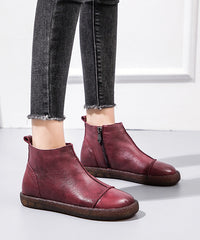 Black Warm Fleece Splicing Platform Flat Shoes