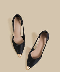 Green Faux Leather Splicing High Heel Sandals Pointed Toe