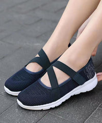 Splicing Flat Shoes Red Comfy Breathable Mesh