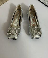 Boutique Splicing Flat Shoes Black Faux Leather Zircon