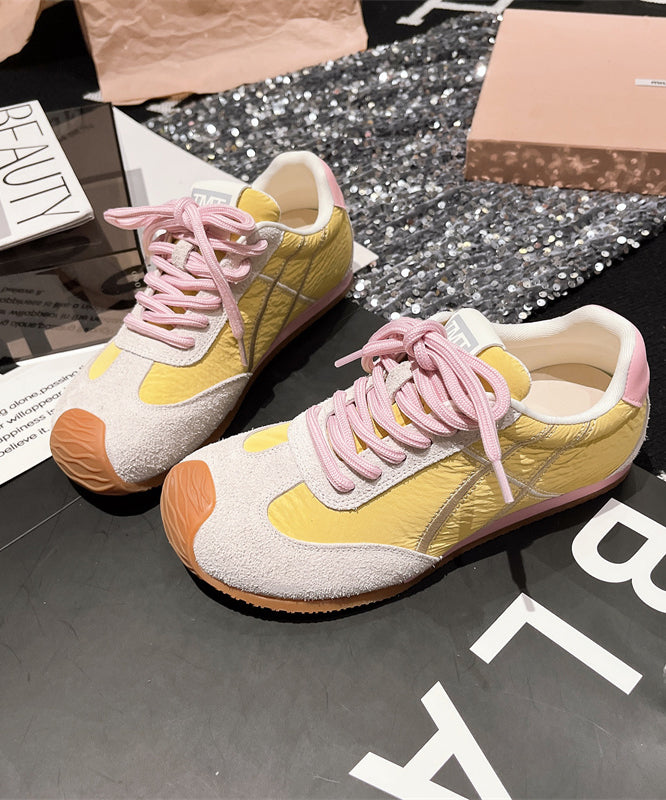 Casual Comfy Lace Up Splicing Sport Shoes For Blue Suede