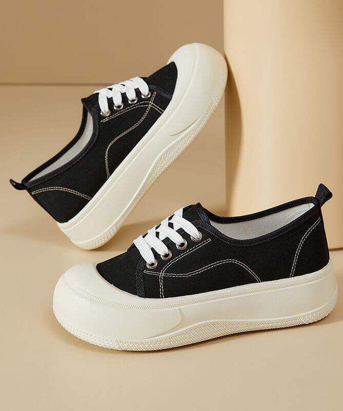 Yellow Cross Strap Splicing Canvas Flat Feet Shoes