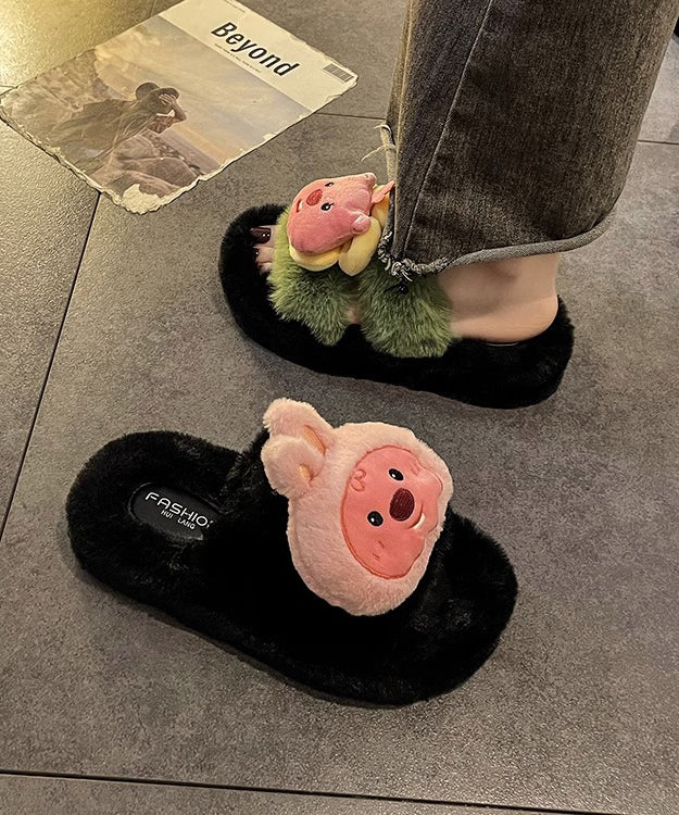 Cartoon Thick Sole Home Comfortable Plush Slippers
