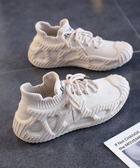 Casual Beige Breathable Mesh Flats Shoes