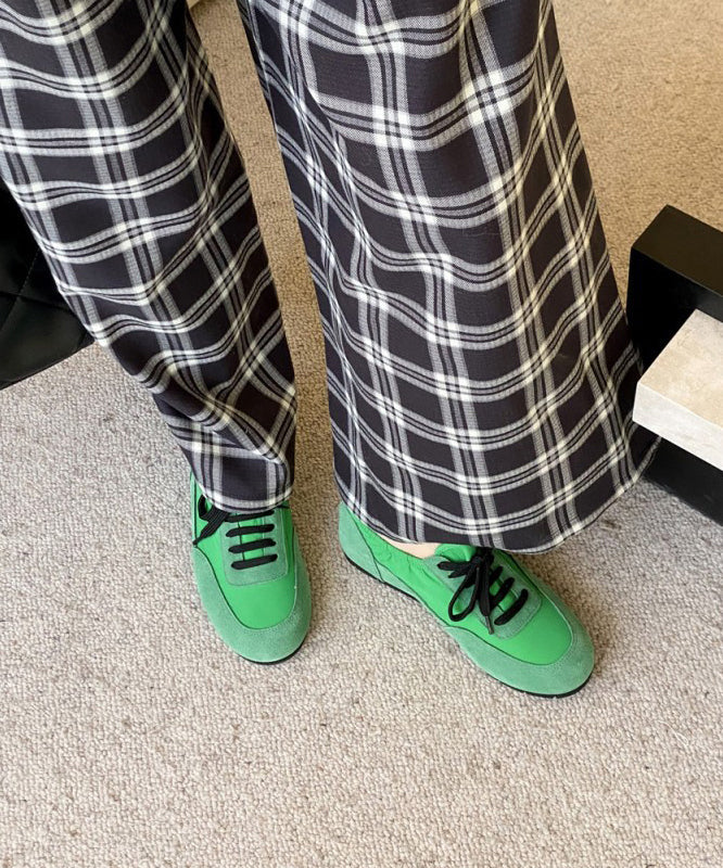 New Yellow Sport Flats Suede DIY Lace Up