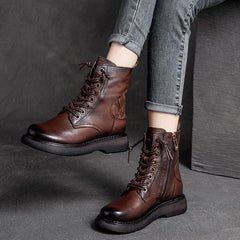 Autumn Winter Retro Casual Leather Boots