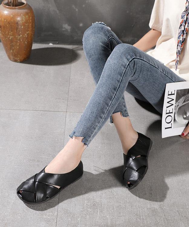 Black Hiking Sandals Hollow Out best sandals for walking