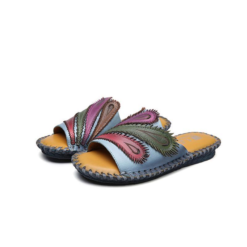 Ethnic Style Flat Bottom Casual Beach Slippers