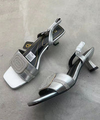 European And American Rose Zircon Open Toe High Heels Sandals