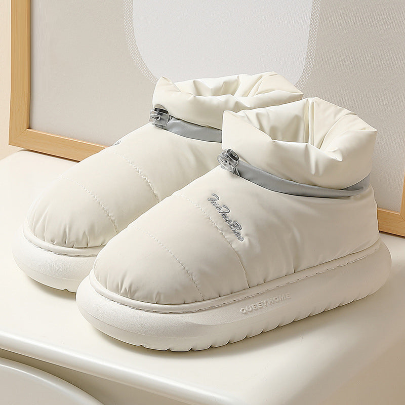 Winter Down Fabric Indoor Waterproof Cotton Shoes