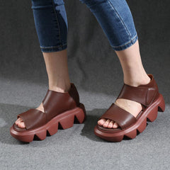 Summer Chocolate Walking Sandals Platform Peep Toe Sandals