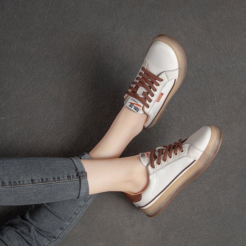 Summer Thin Leather Retro Casual Shoes
