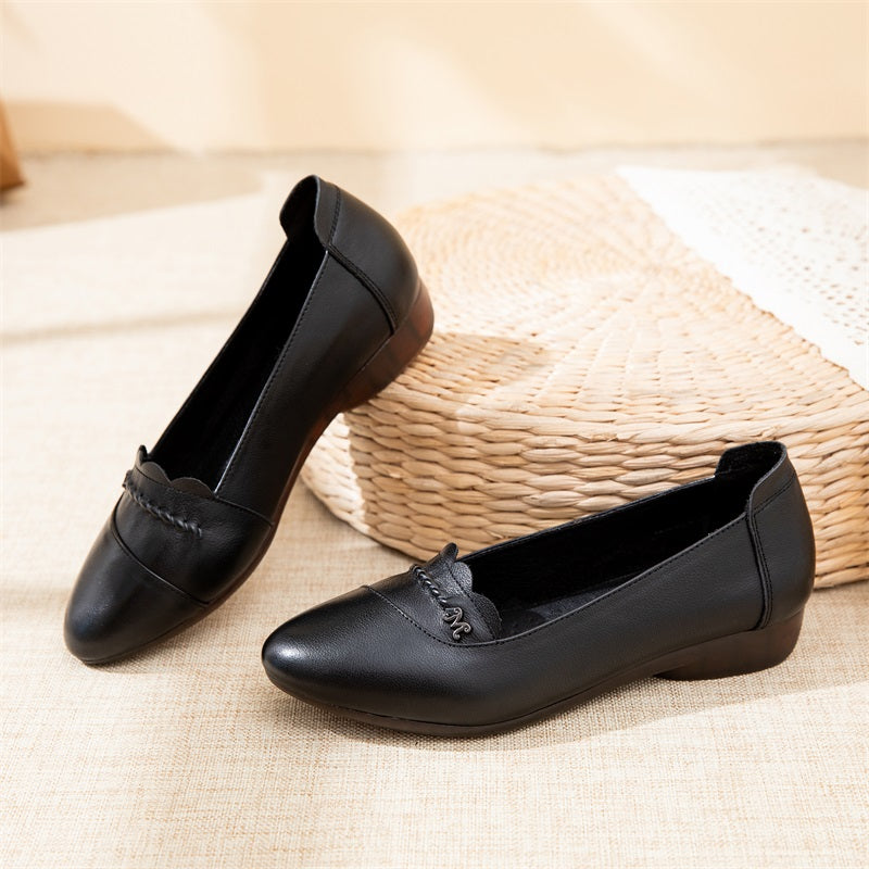 Summer Autumn Leather Soft Retro Casual Shoes
