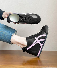 Splicing Wedge High Wedge Heels Shoes Pink Faux Leather