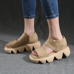 Summer Chocolate Walking Sandals Platform Peep Toe Sandals